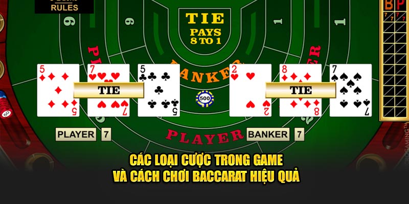 Các loại cược trong game và cách chơi Baccarat hiệu quả